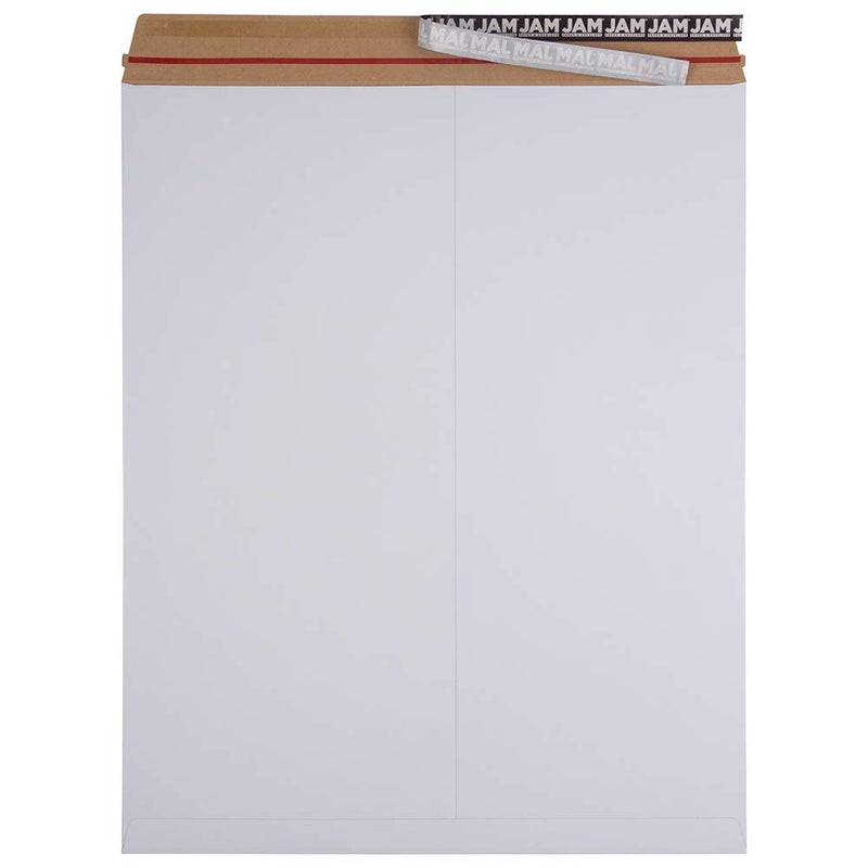 JAM PAPER Stay-Flat Photo Mailer Envelopes with Peel & Seal Closure - 17 x 21 - White - 6 Rigid Mailers/Pack - Image 2